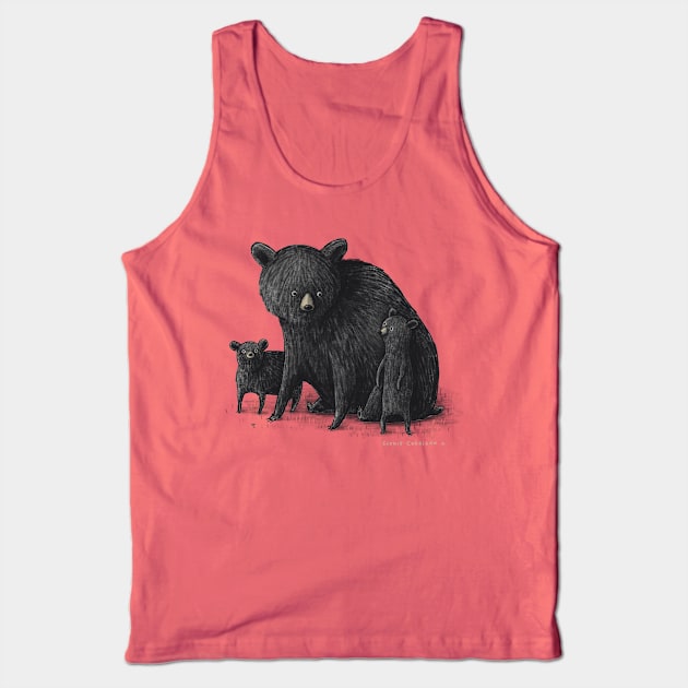 Black Bear Family Tank Top by Sophie Corrigan